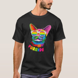 Purride Cat Pride Ally Cat Kitty Mama Gay Daddy Le T-Shirt