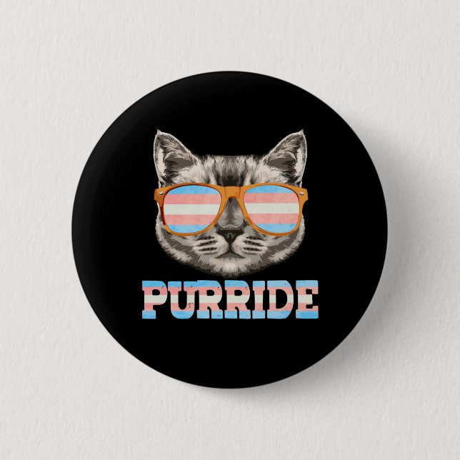 Purride Cat Pride LGBT Transgender Flag Trans Begl Button (Vorderseite)