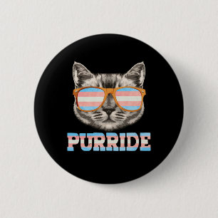 Purride Cat Pride LGBT Transgender Flag Trans Begl Button