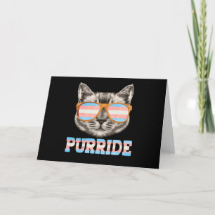 Purride Cat Pride LGBT Transgender Flag Trans Begl Karte