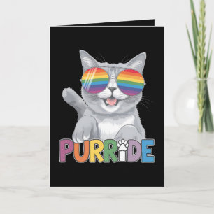 Purride Cat Sonnenbrille Gay Pride Rainbow LGBTQ Karte