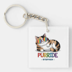 Purride - Cooler Katzenstolz LGBTQ Schlüsselanhänger