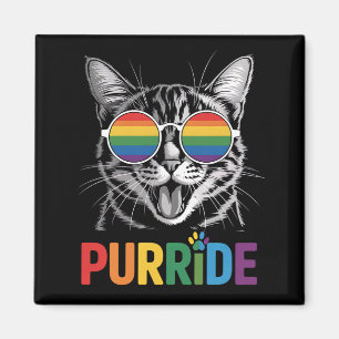 Purride Katze Schwul Lesbisch Regenbogen LGBTQ Ver Magnet