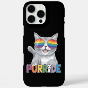Purride Katzen-Sonnenbrille Gay Pride Regenbogen L iPhone 16 Pro Max Hülle