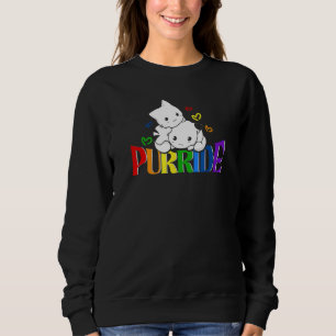 Purride LGBT und LGBTQIA Katze und Kätzchen Sweatshirt