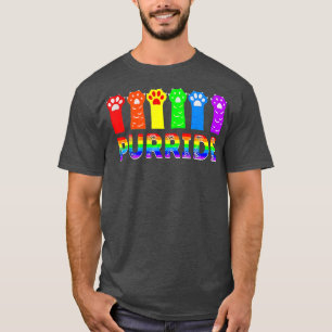 Purride LGBTQ Cat Footprint LGBT Prix T-Shirt