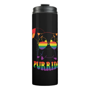 Purride Niedliche Gay Cat Lesbisch Regenboge Thermosbecher
