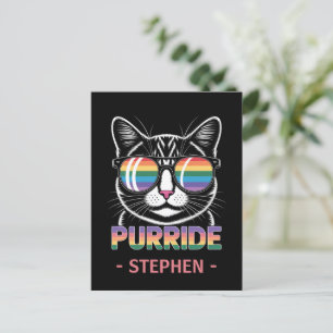 Purride - Niedlicher Katzenpride LGBTQ Postkarte