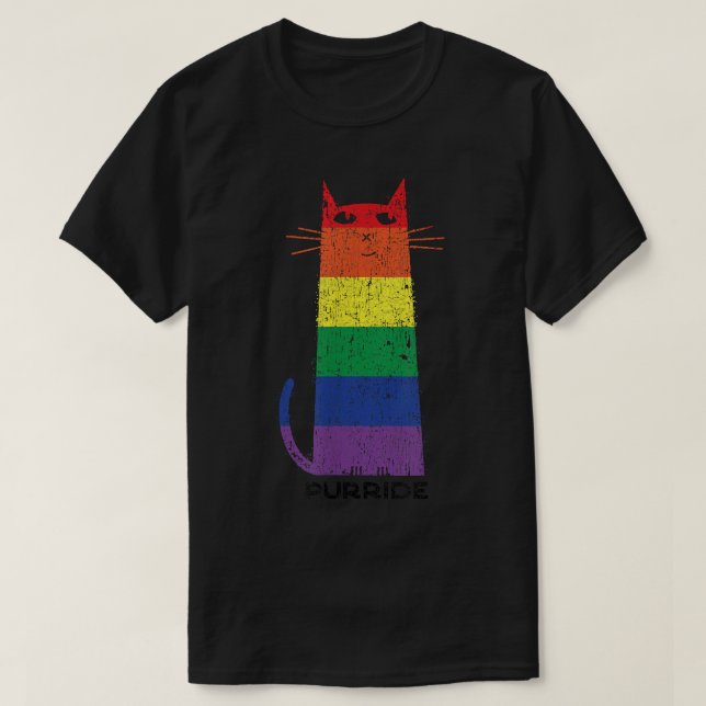 Purride Shirt LGBT Funny Gay Pride Cat Sprichwort  (Design vorne)
