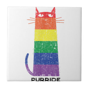 Purride Shirt LGBT Funny Gay Pride Cat Sprichwort Fliese