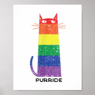 Purride Shirt LGBT Funny Gay Pride Cat Sprichwort  Poster