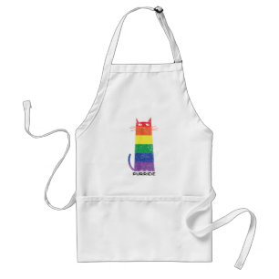 Purride Shirt LGBT Funny Gay Pride Cat Sprichwort Schürze