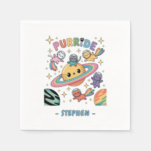 Purride Space Cats - Kawaii Astronautenkatzen Serviette
