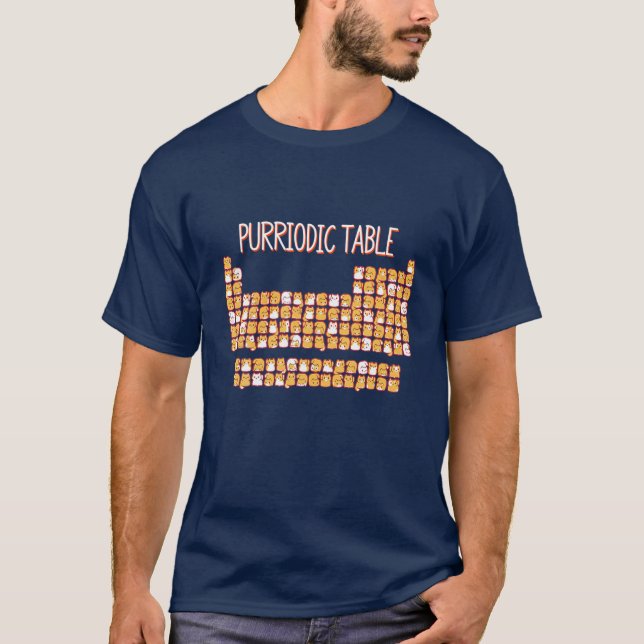 PURRIODIC TABLE Niedlich Cat Periodic Table Pub Me T-Shirt (Vorderseite)