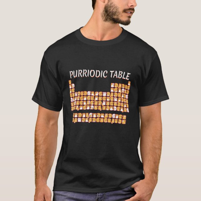 PURRIODIC TABLE Niedlich Cat Periodic Table Pub Me T-Shirt (Vorderseite)