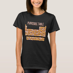 Purriodische Tabelle Niedlich Katze Periodische Ta T-Shirt