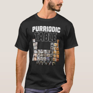 Purriodischer Tischtafelhalter Niedliche Katzenges T-Shirt