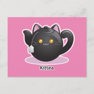 Purrista Pawfee: Kitty Tea Pot Postkarte