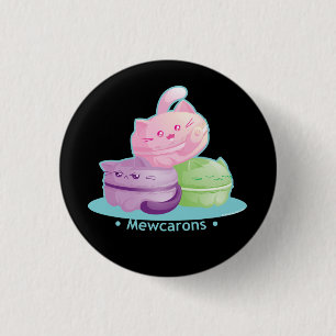 Purrista Pawfee: Niedliche Kitty-Katze Macarons Button