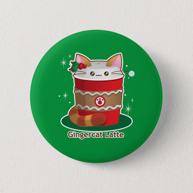 Purrista Pawfee: Niedlicher Button (Vorderseite)