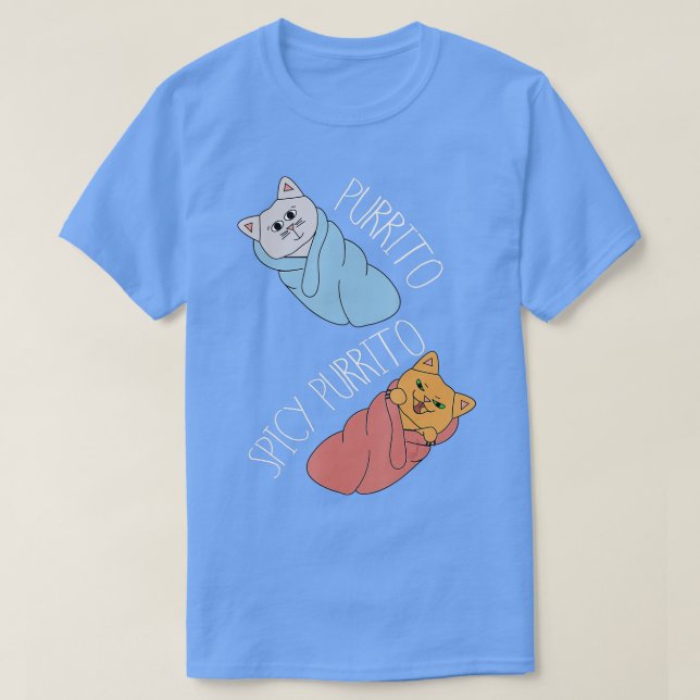 PURRITO BURRITO CA, Funny Food Cats Lover T-Shirt (Design vorne)