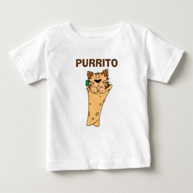 PURRITO BURRITO MEXICAN CAT BABY T-SHIRT (Vorderseite)