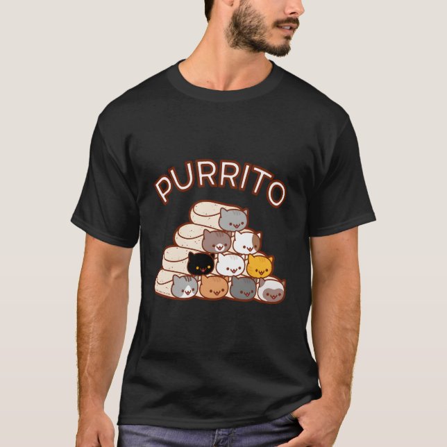 Purrito Cat Burrito Pyramid T-Shirt (Vorderseite)