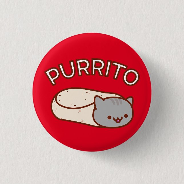 PURRITO Cat - Button - Cat Burrito (Vorderseite)