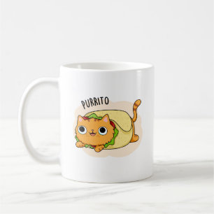 Purrito Funny Cat Burrito Pun Kaffeetasse