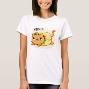 Purrito Funny Cat Burrito Pun T-Shirt