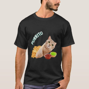 Purrito Katze in einem Burrito T-Shirt