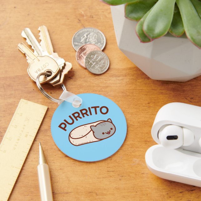 PURRITO Schlüsselanhänger - Funny Cat Burrito von  (Schreibtisch)