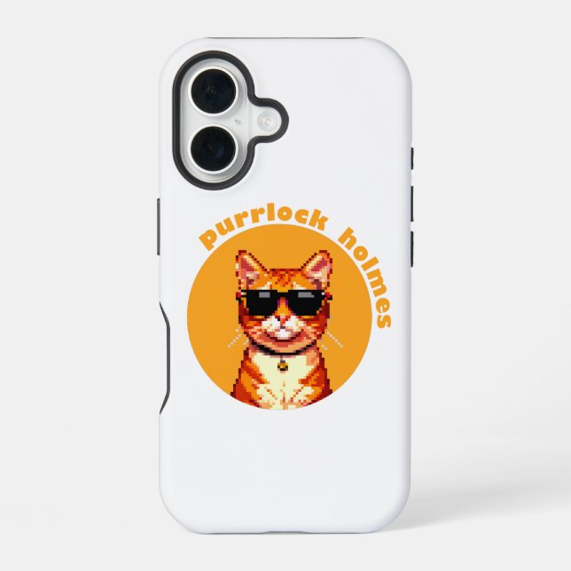 Purrlock Holmes Katze iPhonecase iPhone 16 Hülle (Rückseite)