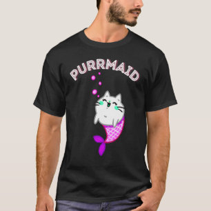 Purrmaid Cat Mermaid Summer Cats Magic Mystical Ki T-Shirt