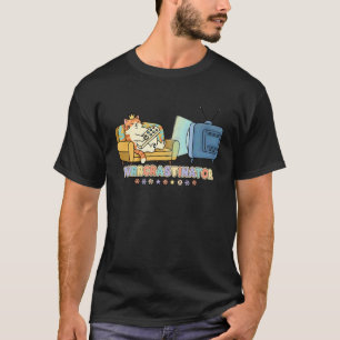 Purrrcrastinator Lustige Faule Katze Cute Groovy G T-Shirt