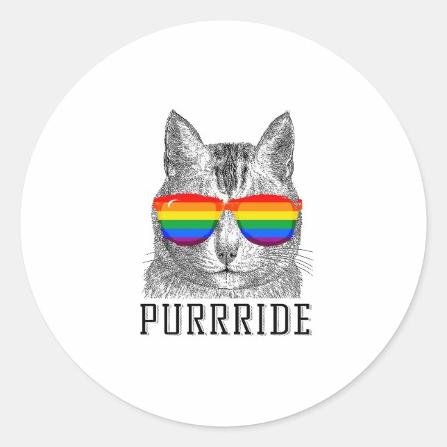 PURRRIDE RUNDER AUFKLEBER (Vorderseite)