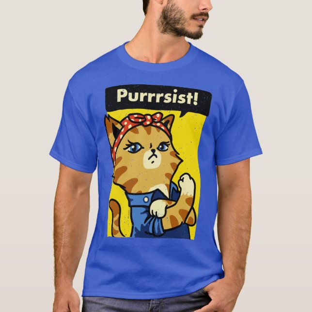 Purrrsist Vintage Junge T-Shirt (Vorderseite)
