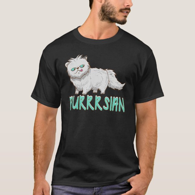 Purrsian Persian Cat T-Shirt (Vorderseite)