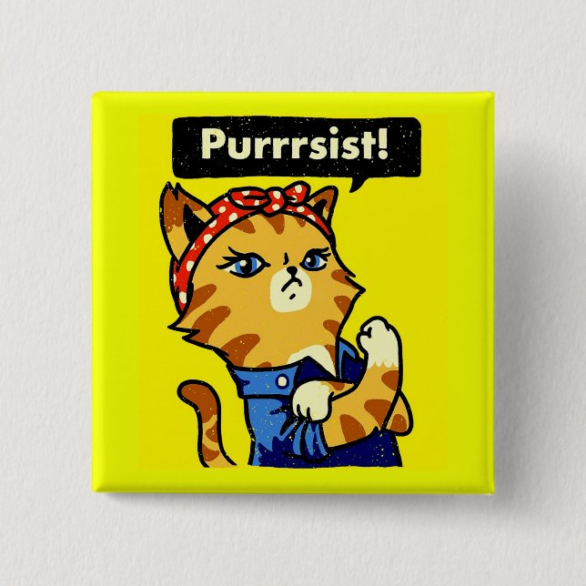 Purrsist Cat Purrsist Button (Vorderseite)