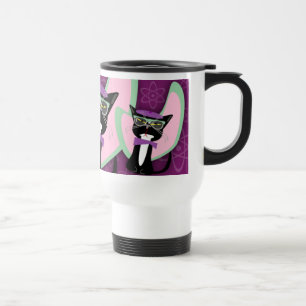 Purrsville Daddy-O Beatnik-Katze Reisebecher