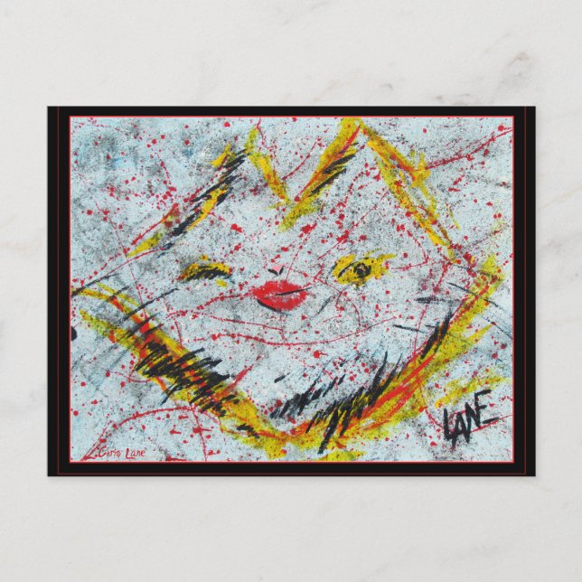 Purrz mein Galerielogo Postkarte (Vorderseite)