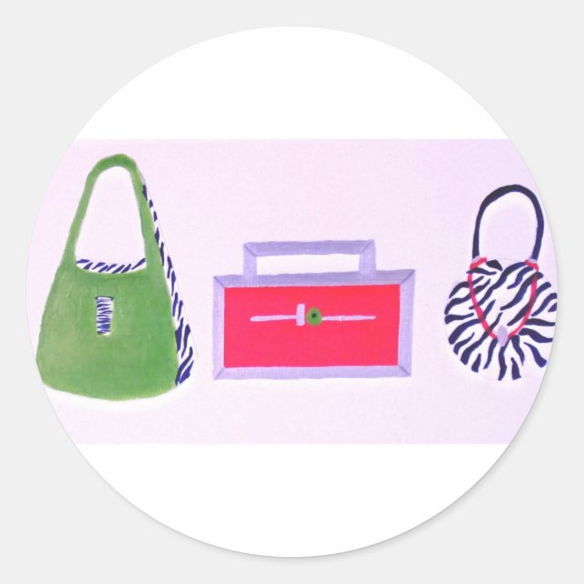 Purses.. ein Mädchen bester Freund Runder Aufkleber (Vorderseite)