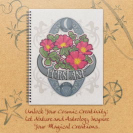 Purslane - Blume Astrologie und Magie Notizbuch