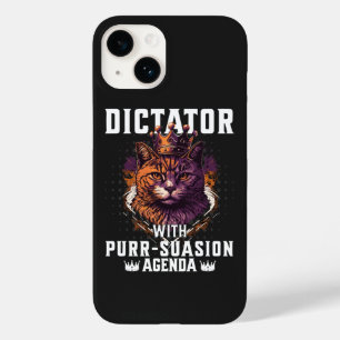 Pursuasion Agenda Funny Bossy Cat Case-Mate iPhone 14 Hülle