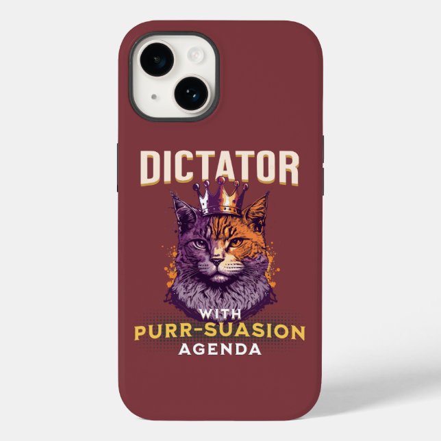 Pursuasion Agenda Funny Cat Design Case-Mate iPhone Hülle (Rückseite)