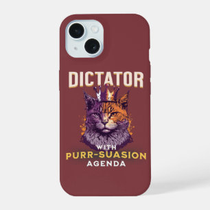 Pursuasion Agenda Funny Cat Design iPhone 15 Hülle