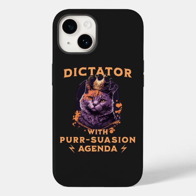 Pursuasion Agenda Funny King Cat Case-Mate iPhone Hülle (Rückseite)
