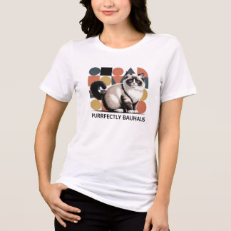 Purtly Bauhaus Ragdoll Cat Modern Art T - Shirt