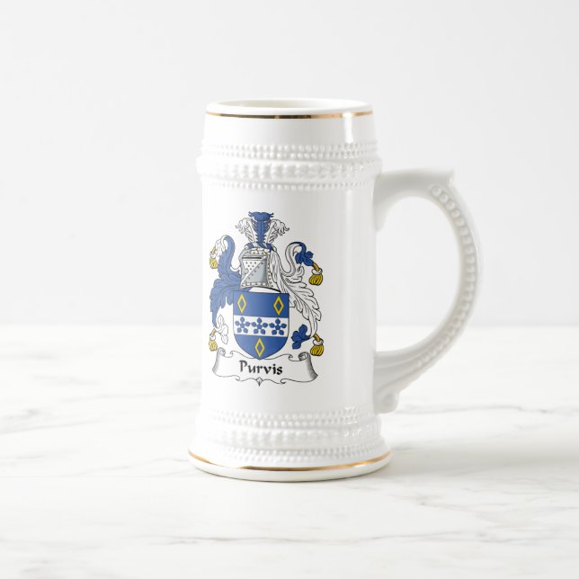 Purvis Familienwappen Bierglas (Rechts)