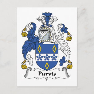 Purvis-Familienwappen Postkarte